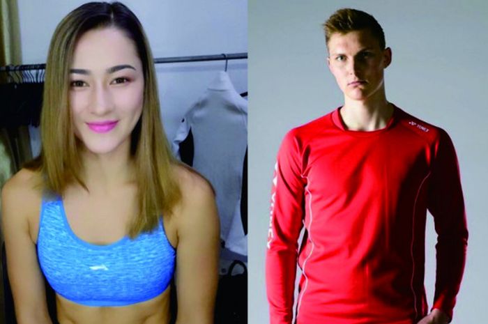 Gronya Somerville (kiri) dan Viktor Axelsen