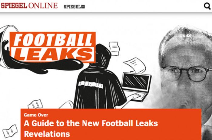 Headline Football Leaks di situs media asal Jerman, Spiegel.de.