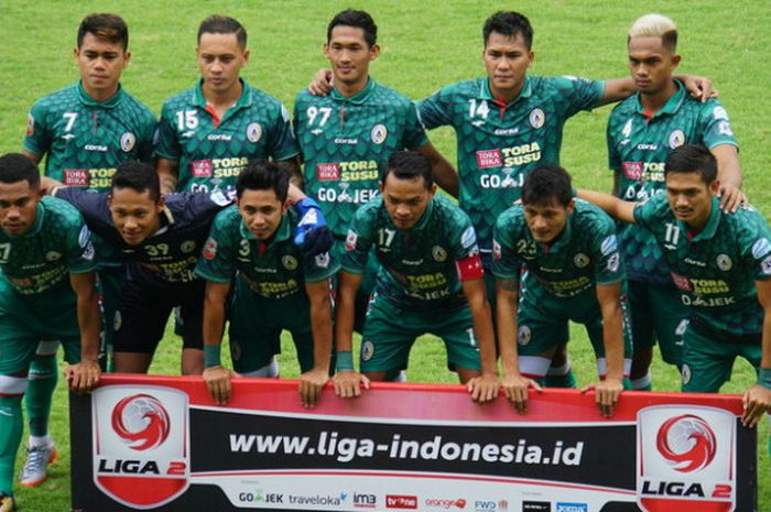 Starting Line-up PSS Sleman ketika berhadapan dengan Persibat Batang, Selasa (8/8/2017)