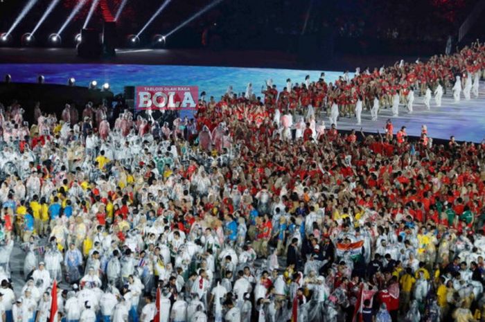 Suasana closing ceremony Asian Games 2018 di Stadion Utama Gelora Bung Karno, Jakarta, 2 September 2018. 