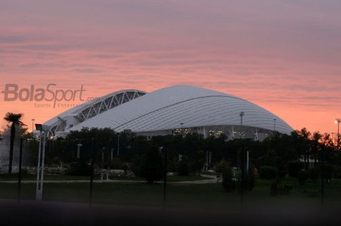 Stadion Olimpik Fisht yang menjadi arena pertandingan Piala Dunia 2018 serta venue Olimpiade Musim Dingin 2014.