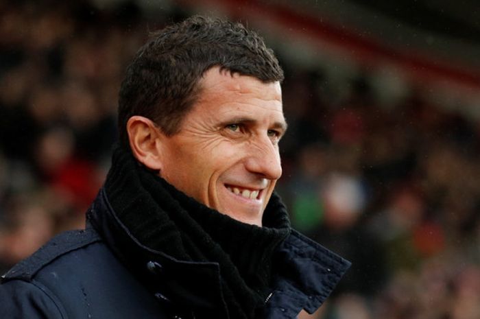 Ekspresi Manajer Watford, Javi Gracia, dalam laga babak keempat Piala FA kontra Southampton di Stadion St Mary's, Southampton, pada 27 Januari 2018.