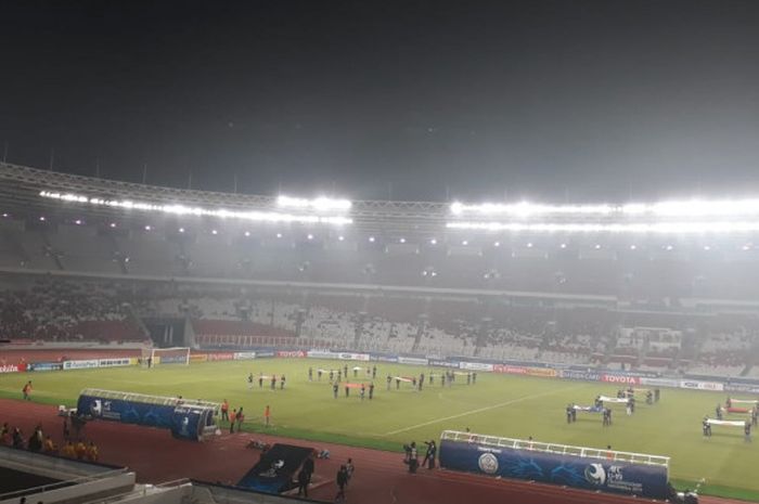 Opening ceremony Piala Asia U-19 2018 di Stadion Utama Gelora Bung Karno, Jakarta, Kamis (18/10/2018).