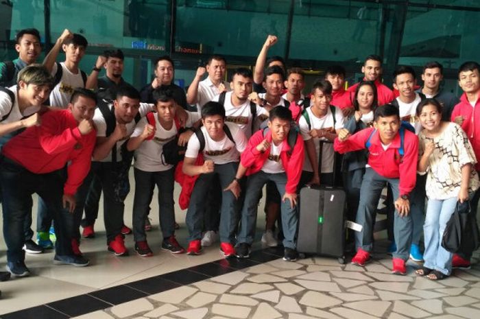 Sekjen FFI, Edhy Prasetya, menjemput Timnas Futsal Indonesia