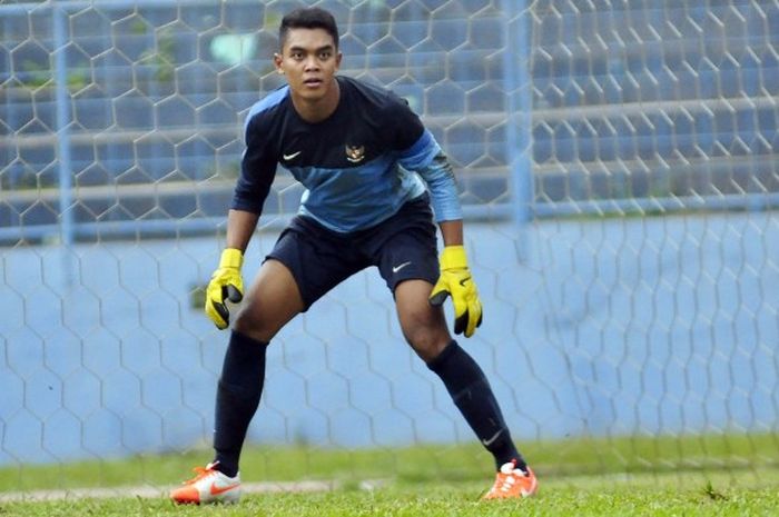 Teguh Amirudin, salah satu kiper incara Arema Cronus menggantikan Kurnia Meiga yang trial ke Jepang.