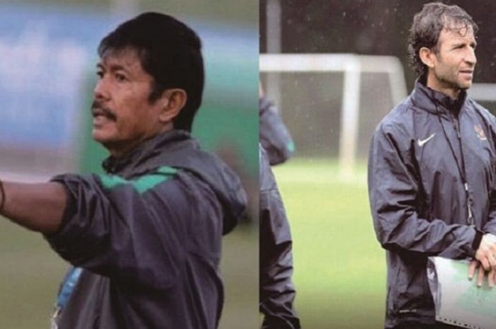  Pelatih Timnas U-19 Indonesia Indra Sjafri dan Pelatih Timnas U-22 Indonesia Luis Milla.