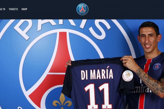 Angel Di Maria memperpanjang kontrak di Paris Saint-Germain, Rabu (31/10/2018) waktu setempat.