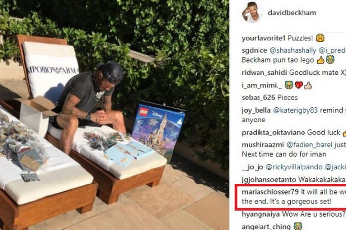 David Beckham Bermain LEGO 