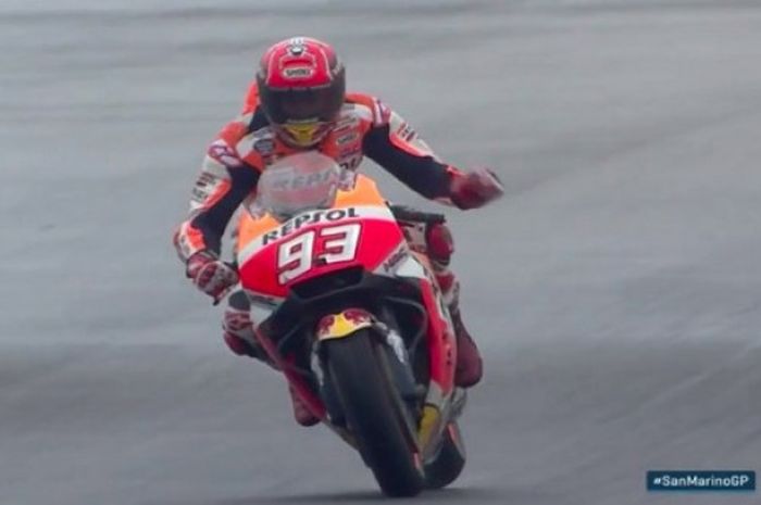 Marc Marquez berhasil memenangi GP San Marino yang digelarpada Minggu (10/9/2017).