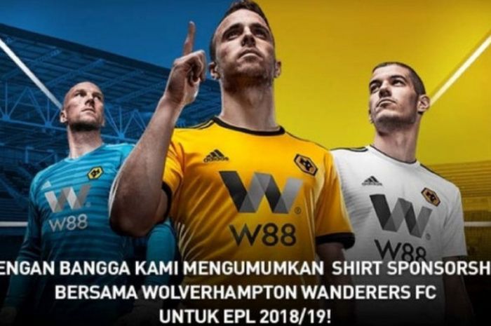 Wolverhampton Wanderers (Wolves) FC telah mengumumkan kesepakatan sponsor dengan W88.