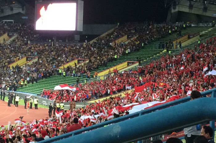 Suasana clear zone di Stadion Shah Alam menjelang semifinal Malaysia vs Indonesia, Sabtu (26/8/2017).