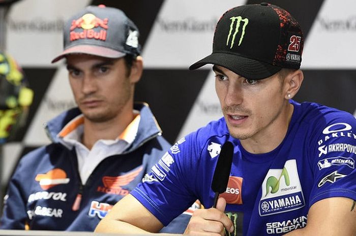 Maverick Vinales saat jumpa pers jelang MotoGP Austria, Kamis (10/8/2017).