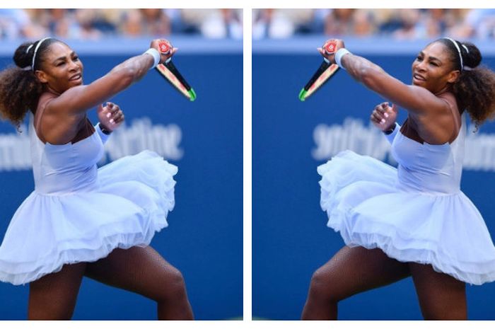 Penampilan Serena Williams di semifinal US Open 2018, Kamis (6/9/2018)