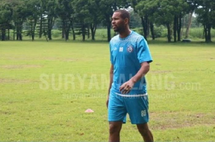 Thiago Furtuoso sudah ikut latihan bersama Arema FC, Selasa (9/1/2017). 