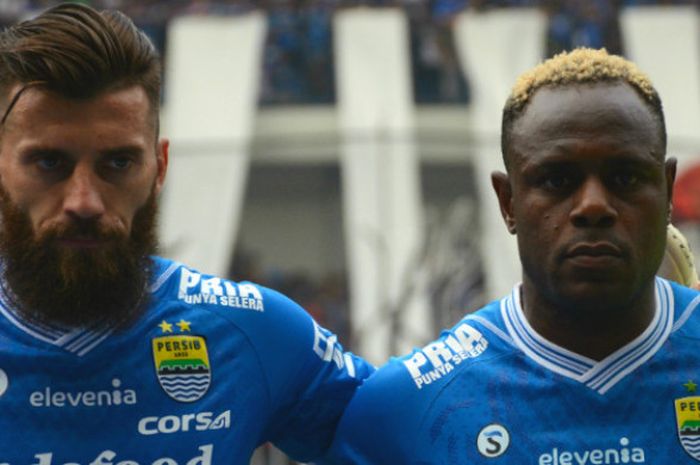 Duet bek tengah Persib Bandung di Liga 1 2018, Bojan Malisic asal Serbia dan Victor Igbonefo kelahir