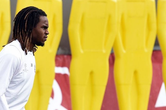 Gelandang Bayern Muenchen, Renato Sanches, saat mengikuti sesi latihan di pusat latihan tim di Munich, Selatan Jerman, (11/4/2017), menjelang laga melawan Real Madrid dalam babak perempat final Liga Champion 2016-2017. 