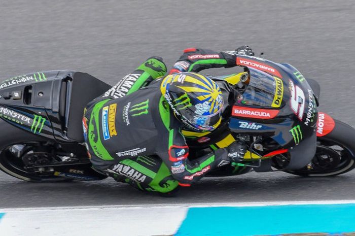 Johann Zarco saat tampil di Sirkuit Phillip Island dalam sesi balapan MotoGP Australia 2018 yang digelar pada Minggu  (28/10/2018).