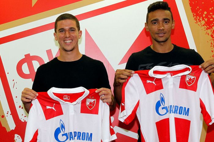 Bruno Oliveira de Matos atau Bruno Matos saat diperkenalkan bersama Idan Vered sebagai pemain baru Red Star Belgrade pada awal musim 2015/16.