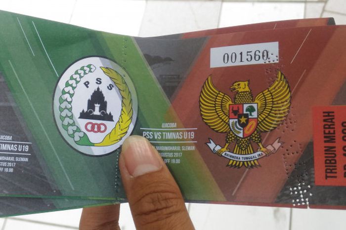 Tiket Laga Uji Coba Timnas Indonesia U-19 vs PSS Sleman, Sabtu (12/8/2017)