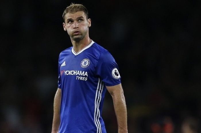 Bek Chelsea, Branislav Ivanovic, tampil dalam laga Premier League kontra Arsenal, di Stadion Emirates, 24 September 2016. 