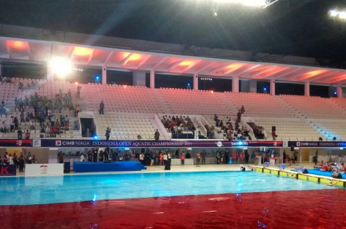 CIMB Niaga Indonesia Open Aquatic Championship 2017 resmi dibuka oleh Wakil Presiden Jusuf Kalla, di Aquatic Stadium Gelora Bung Karno, Senayan, Jakarta, Selasa (5/12/2017).