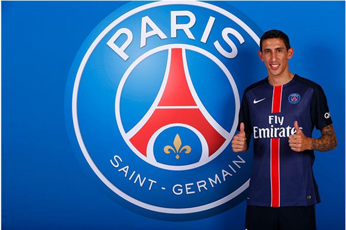 Angel Di Maria berkostum Paris Saint-Germain