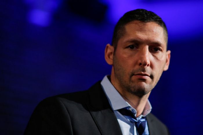 Maro Materazzi hadir sebagai pelatih Chennaiyin FC dalam jumpa pers International Champions Cup di New York, Amerika Serikat, 22 Maret 2016.