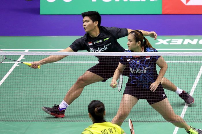 Pasangan ganda campuran Indonesia, Praveen Jordan/Melati Daeva Oktavianti, bakal bertanding pada partai pertama India Open 2019, di Siri Fort Stadium, New Delhi, India, Minggu (31/3/2019).