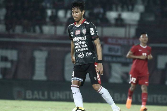 Bek Anyar Bali United, Syaiful Indra Cahya di Stadion I Wayan Dipta, Gianyar, Bali