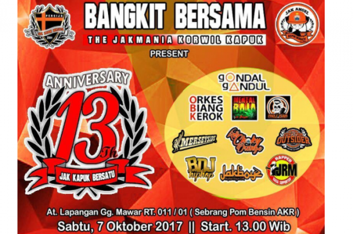 Agenda annyversary Jakmania korwil Kapuk 