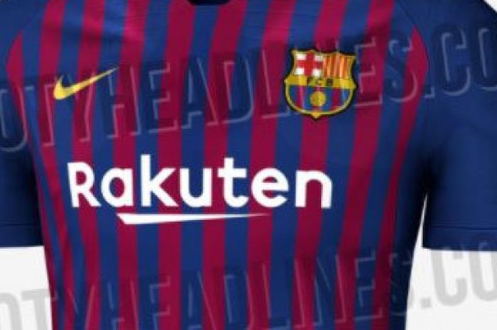 Bocoran jersey Barcelona musim 2018-2019.