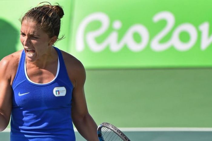 Sara Errani saat berlaga di Olimpiade Rio de Janiero, Brazil di tahun 2016.