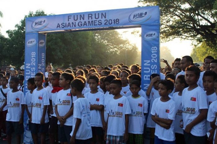 OCA Fun Run Timor Leste di Sedpac, Dereitos Humanos, Dili, Timor Leste, Sabtu (23/6/2018).