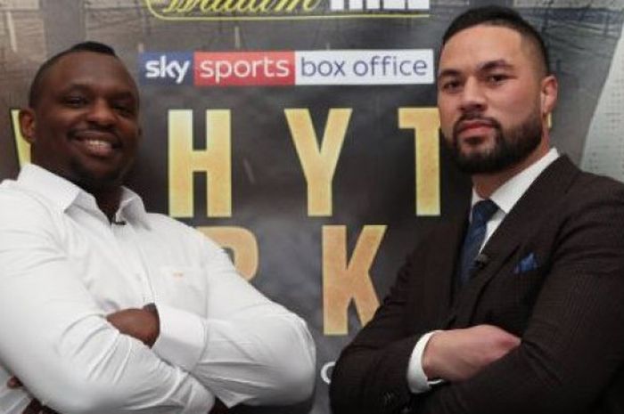 Dillian Whyte (kiri) dan Joseph Parker (kanan) akan bertemu dalam pertarungan tinju yang digelar di O2 Arena, London, Inggris, pada 28 Juli 2018