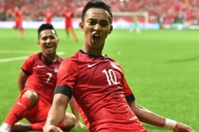  Winger Faris Ramli saat membela timnas Singapura. 