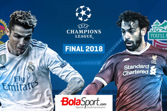 Duel Cristiano Ronaldo dan Mohamed Salah menjadi simbol final Liga Champions 2018 di Kiev, Ukraina.