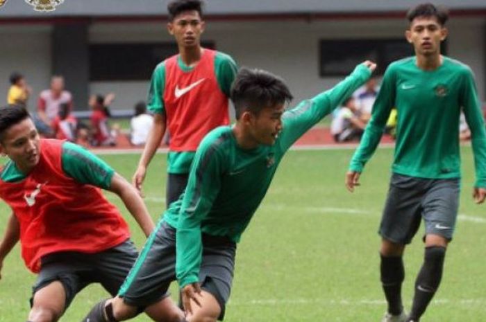 Latihan timnas U-19 Indonesia jelang laga persahabatan melawan Kamboja