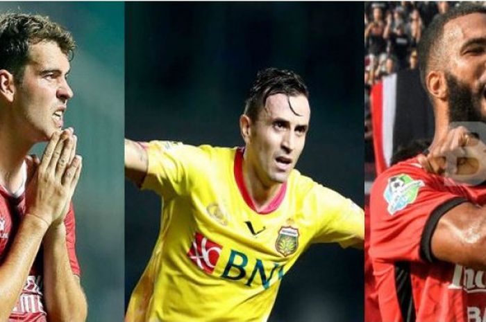 Wiljan Pluim (kiri), Paulo Sergio (tengah), dan Sylvano Comvalius (kanan).