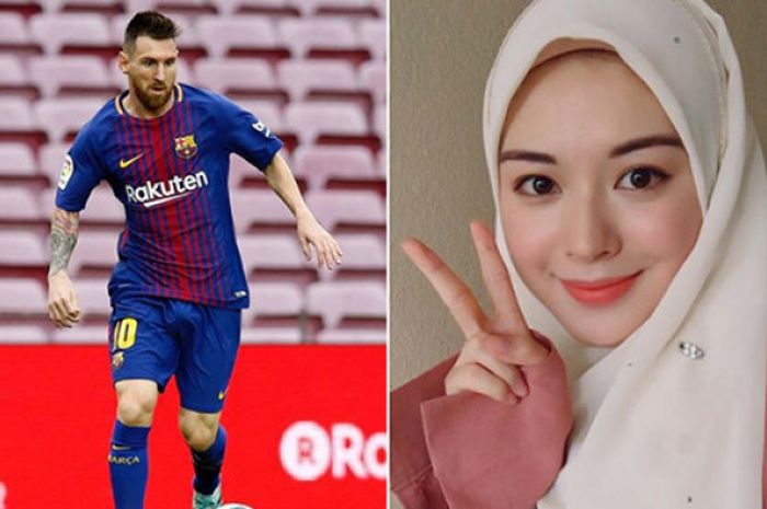 Lionel Messi (kiri) dan Ayana Jihye Moon (Kanan)