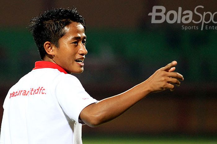 Gelandang sayap Madura United, Bayu Gatra.