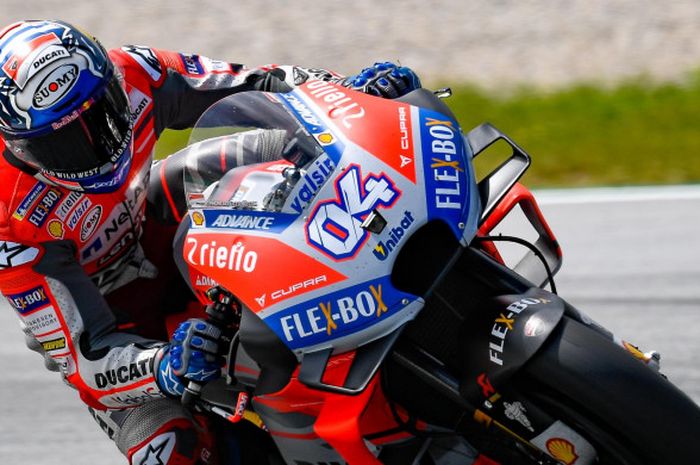 Andrea Dovizioso saat sesi kulifikasi MotoGP Austria di Red Bull Ring, Austria, Sabtu (11/8/2018).