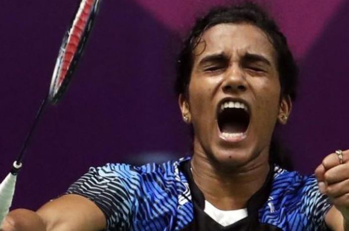 Pebulu tangkis tunggal putri India, Pusarla Venkata Sindhu, saat tampil di ajang Asian Games 2018. 