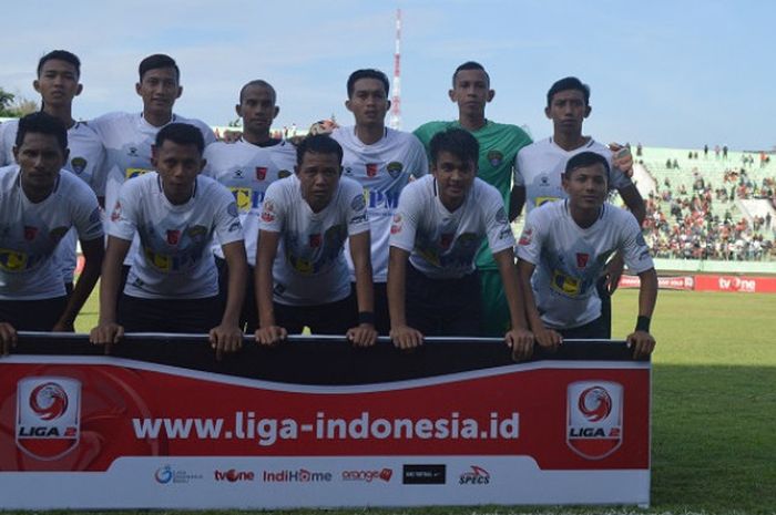 Skuat Cilegon United saat berlaga melawan Persis Solo di Stadion Manahan, Rabu (4/7/2018) sore WIB.