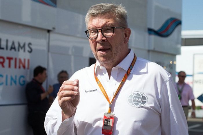 Managing Director Formula 1 (F1) Ross Brawn saat berada di area paddock Red Bull Ring, Spielberg, Au