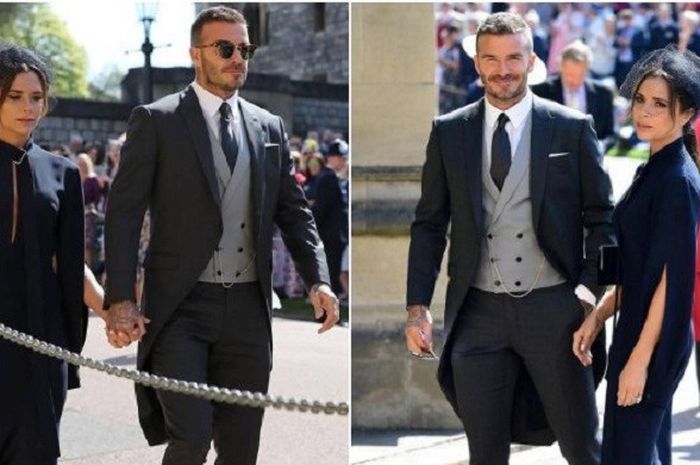 David Beckham dan Victoria Beckham menghadiri Royal Wedding