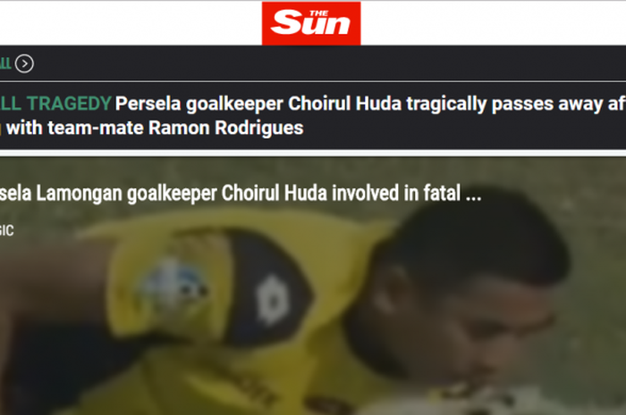 Media Asing The Sun beritakan Choirul Huda Meninggal