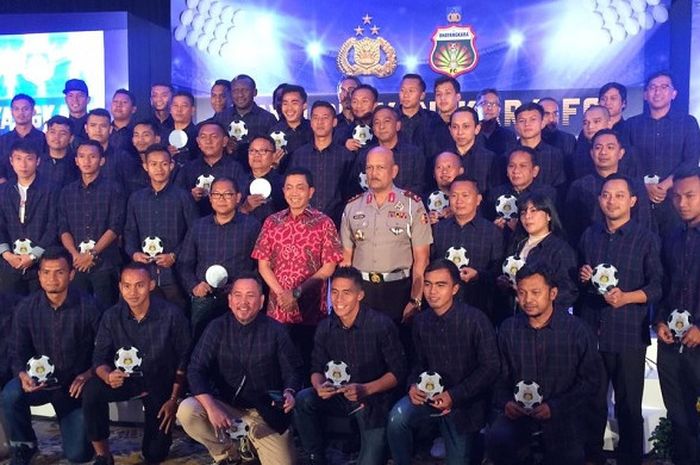 Bhayangkara FC menggelar syukuran di Hotel Borobudur, Sawah Besar, Jakarta Pusat, Rabu (19/12/2018)