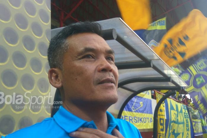 Pelatih PSPS Riau, Hendri Susilo, menjelaskan kondisi timnya di sela-sela Trofeo Bhayangkara FC di S