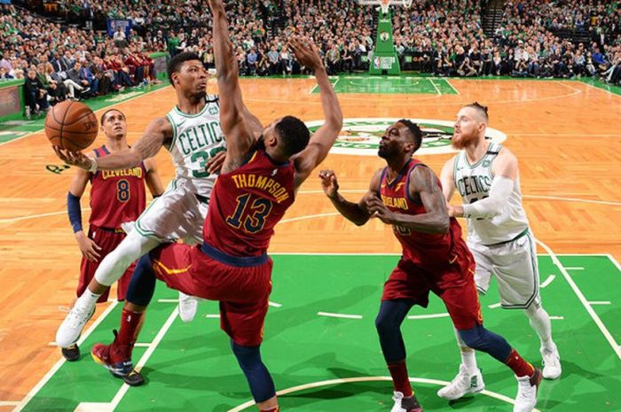 Pertandingan antara Boston Celtics melawan Cleveland Cavaliers di final wilayah timur play-off NBA 2018, Minggu (13/5/2018) waktu setempat.