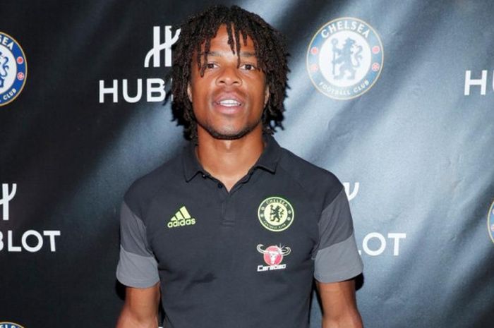 Loic Remy berpose pada acara Chelsea di Sony Pictures Studios, Los Angeles, 28 Juli 2016.